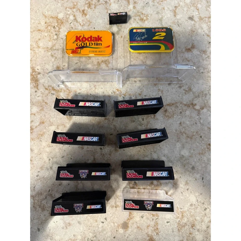 Vintage NASCAR‎ Racing Champions Display Stands Lot Sterling Marlin Ricky Craven